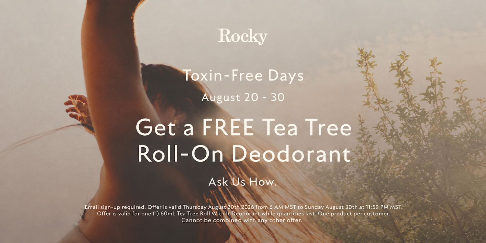 Get a FREE Tea Tree Roll-On Deodorant