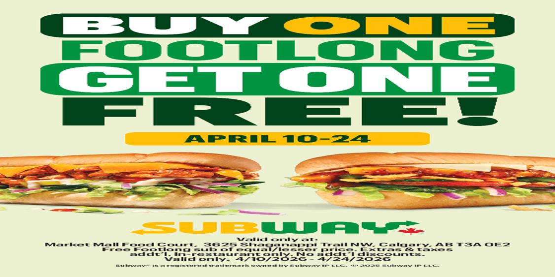 Buy One Footlong, Get One FREE – App Exclusive