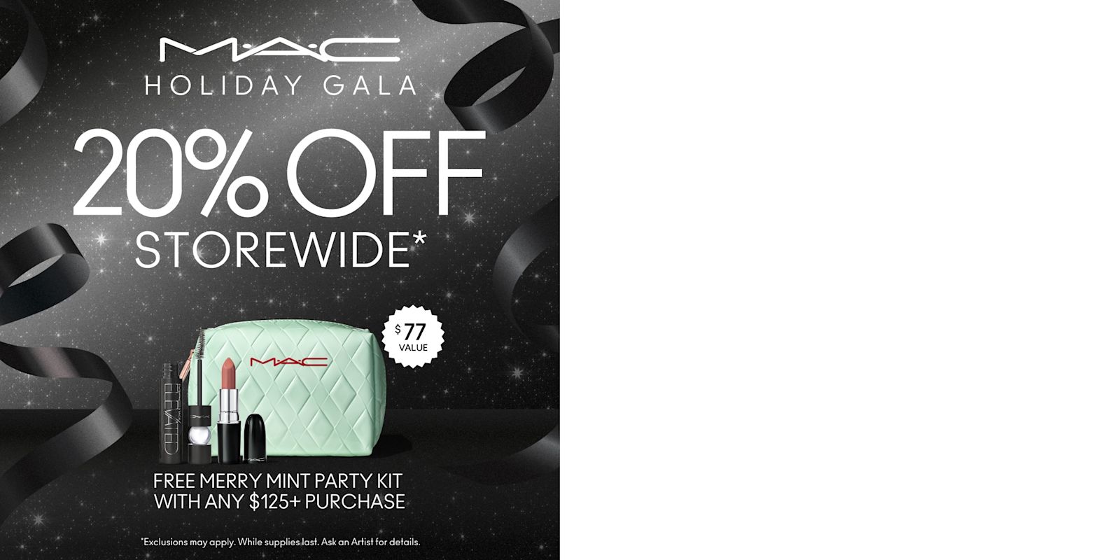 HOLIDAY GALA: 20% OFF STOREWIDE + FREE PARTY BAG