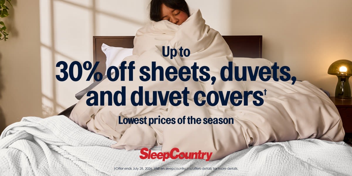 Lowest Prices of the Season-up to 30% off Sheets, Duvets, and Duvet Covers