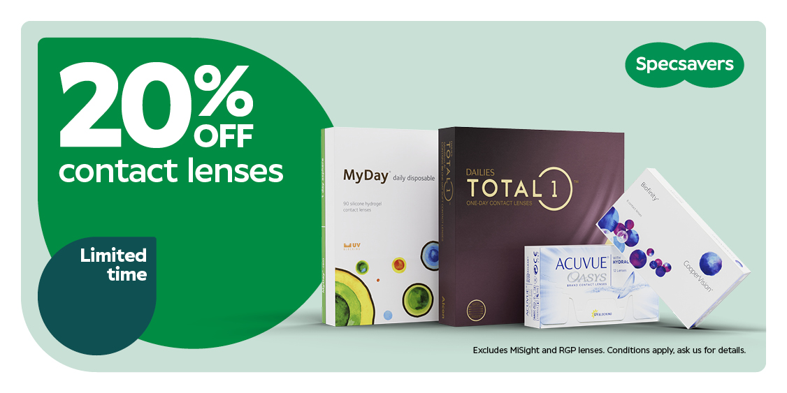 20% Off Contact Lenses