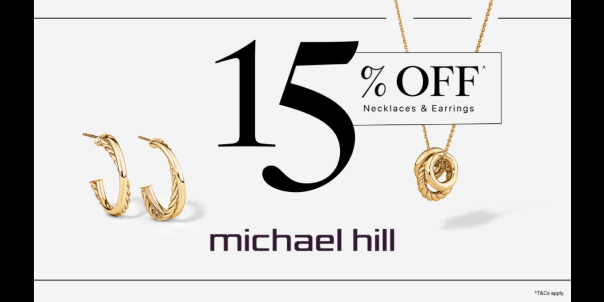 15% off Necklaces & Earrings