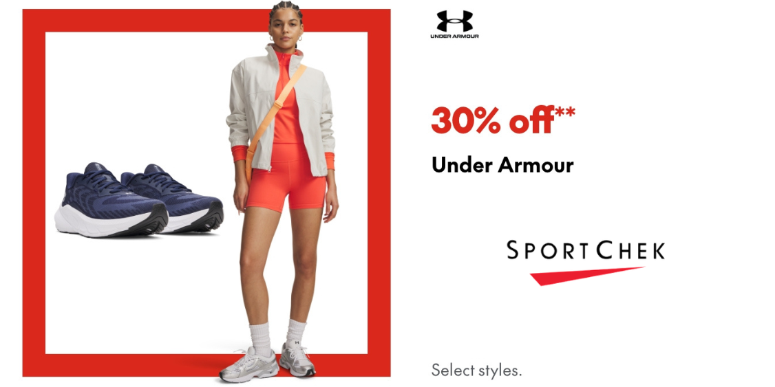 30% Off* Under Armour Clothing & Footwear!