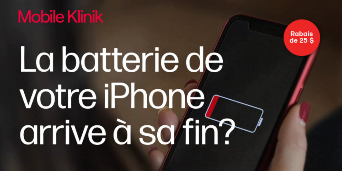  La batterie de votre iPhone arrive à sa fin?