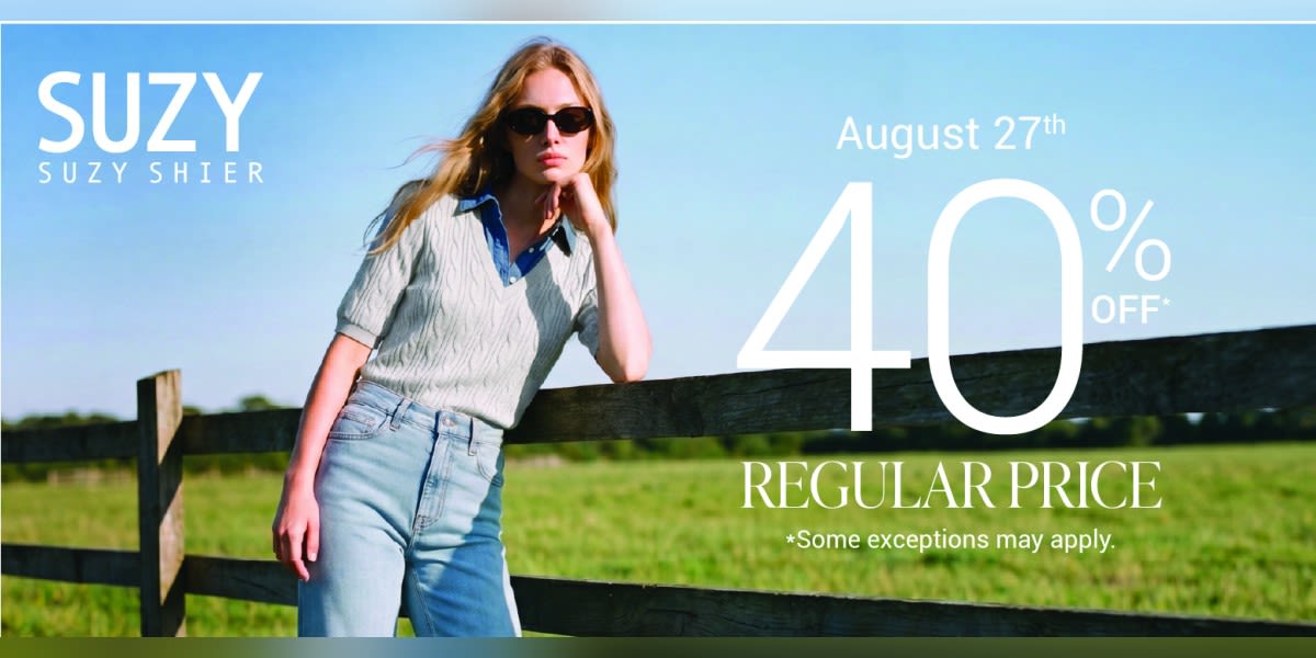 40% Off Regular Price