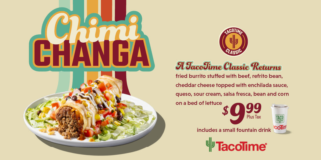 Chimichanga + Drink for just $9.99!