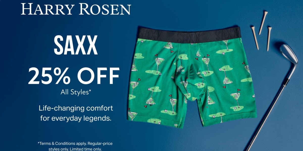 SAXX EXCLUSIVE: 25% Off