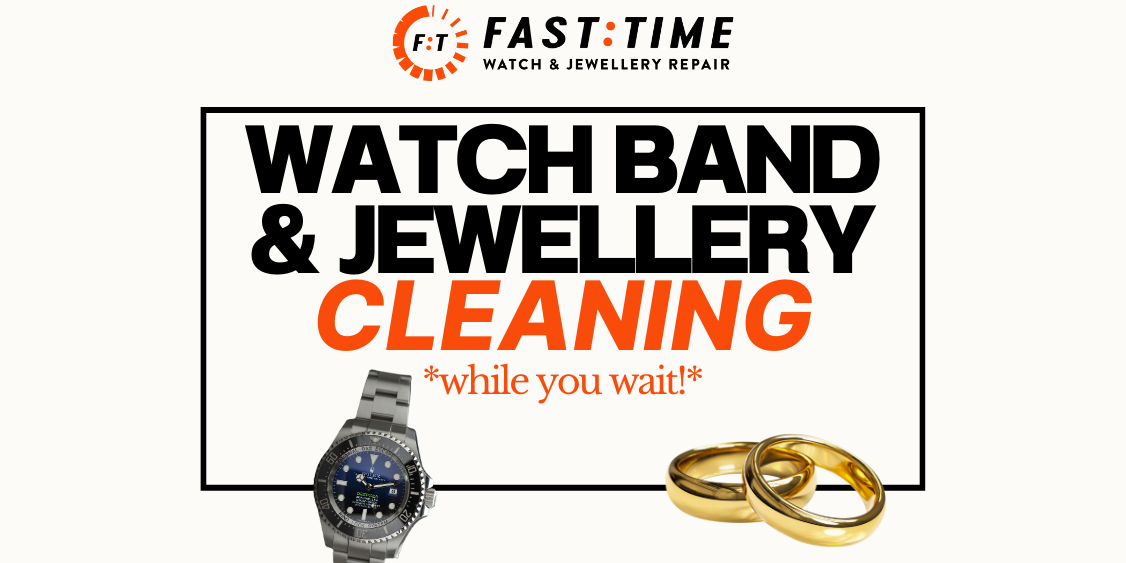 GIVE YOUR WATCH THAT EXTRA SHINE!  $5.00 OFF WATCH BAND CLEANING