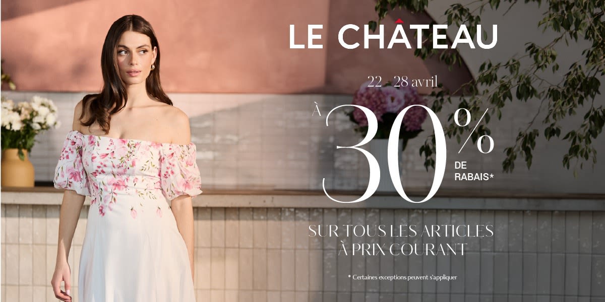 30 % DE RABAIS SUR LE PRIX RÉGULIER