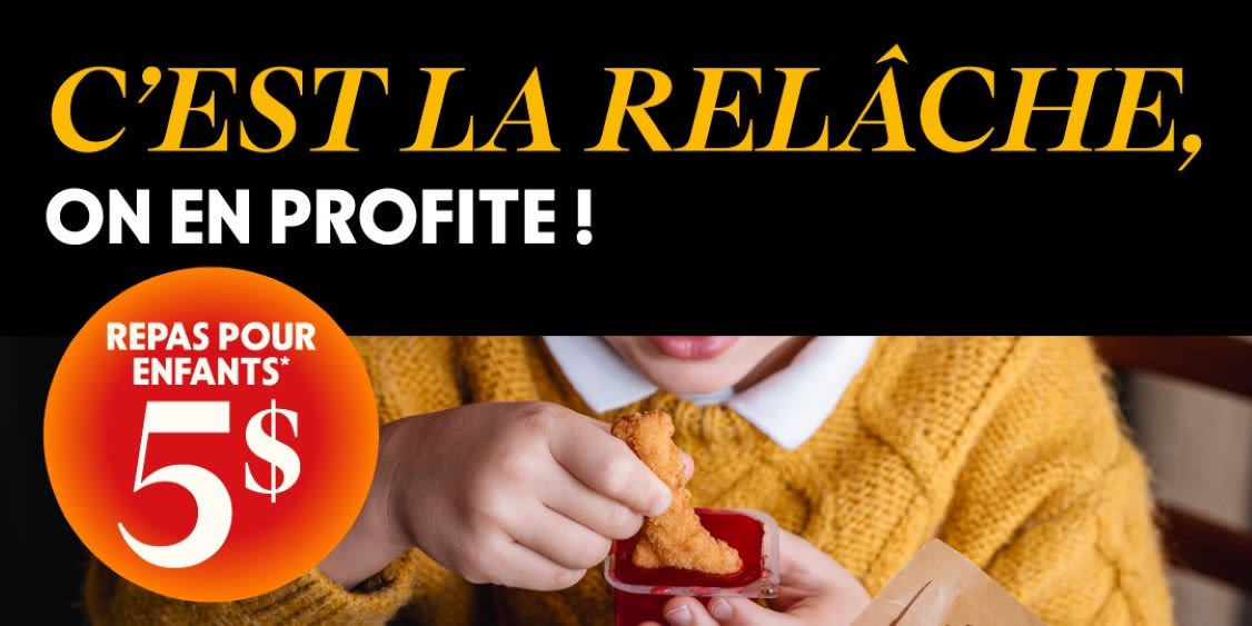 Repas pour enfants 5$