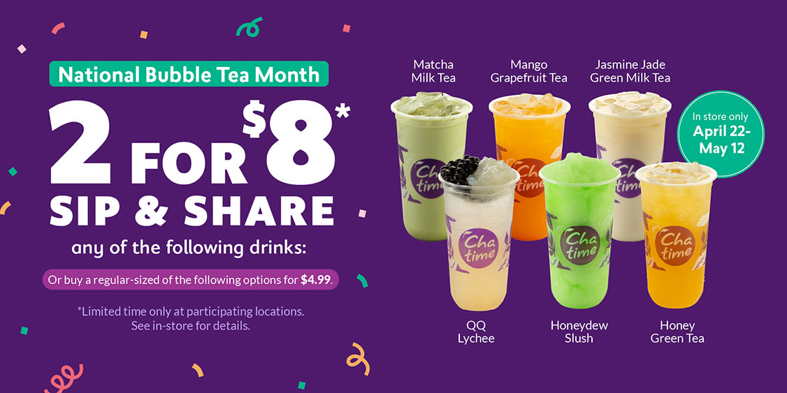Celebrate National Bubble Tea month with your bestie!