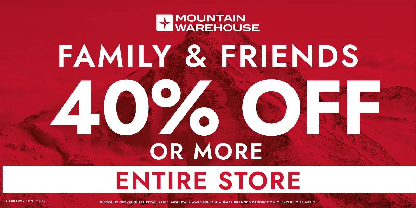 Family & Friends 40% off