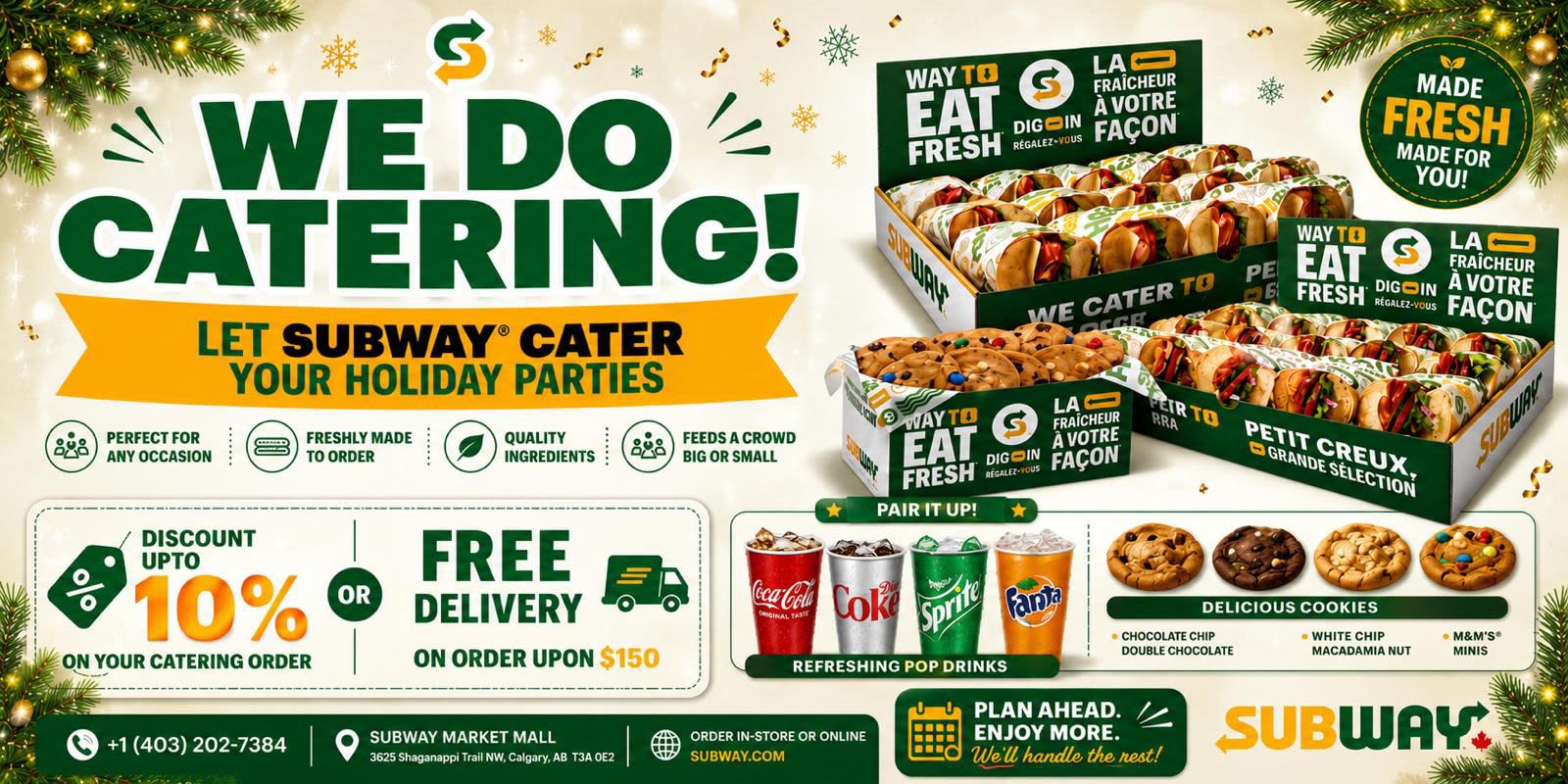 🥪 MAKE EVERY EVENT FRESH WITH SUBWAY CATERING! 🥪