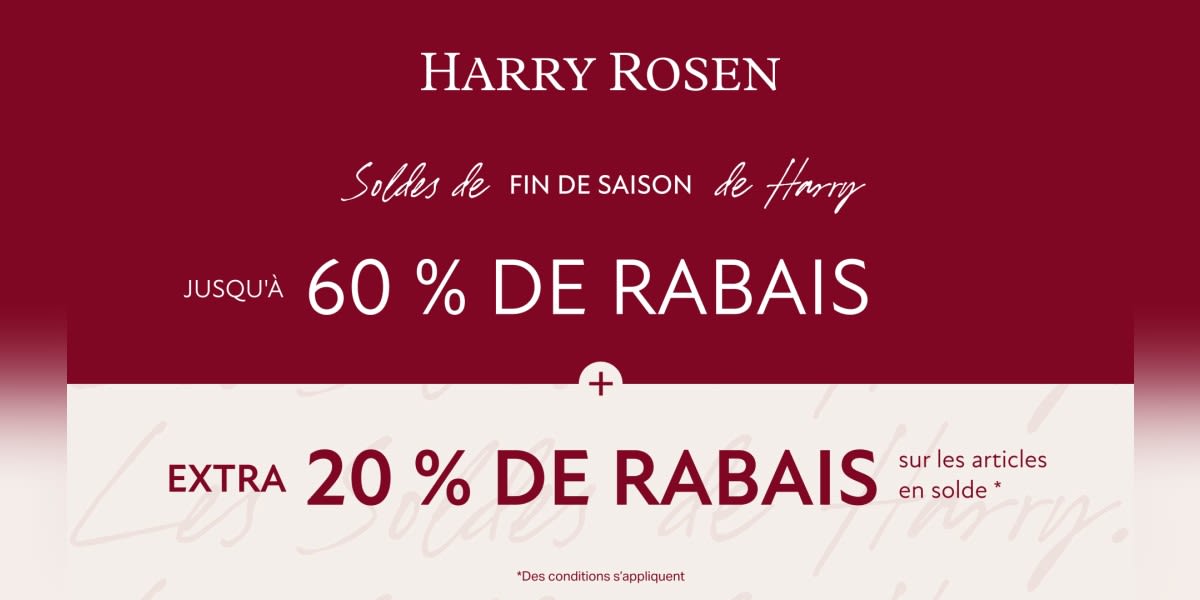VENTE DE FIN DE SAISON : 20 % DE RABAIS EN EXTRA