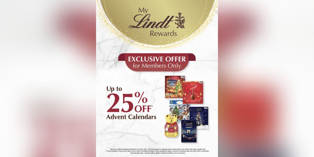 MyLindt Rewards: Advent Offer – Up to 25% off!