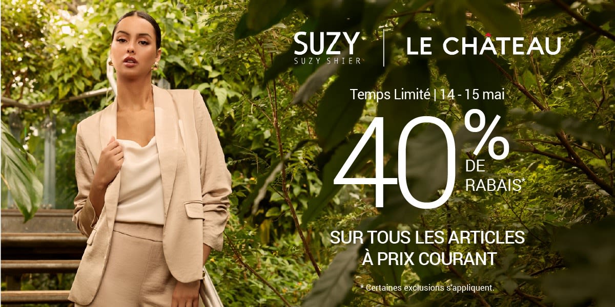 40 % DE RABAIS SUR PRIX RÉGULIERS