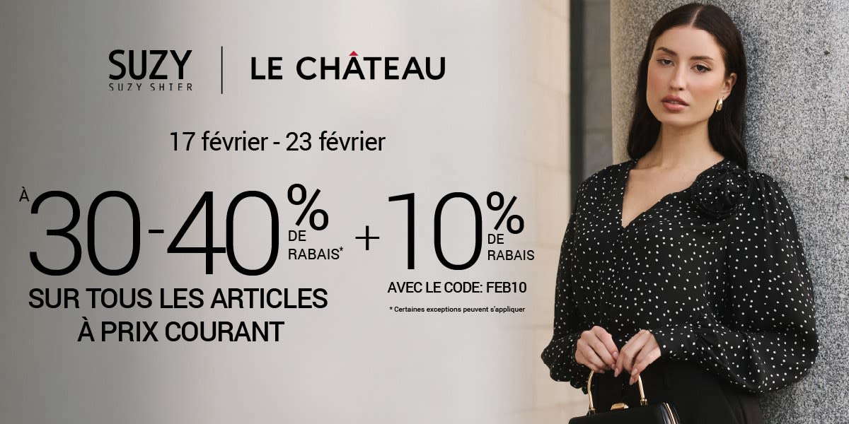 30 à 40 % DE RABAIS SUR TOUT.*