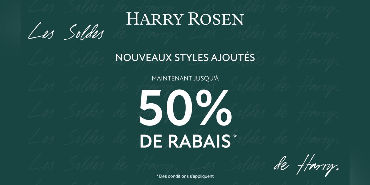 JUSQU’À 50 % DE RABAIS