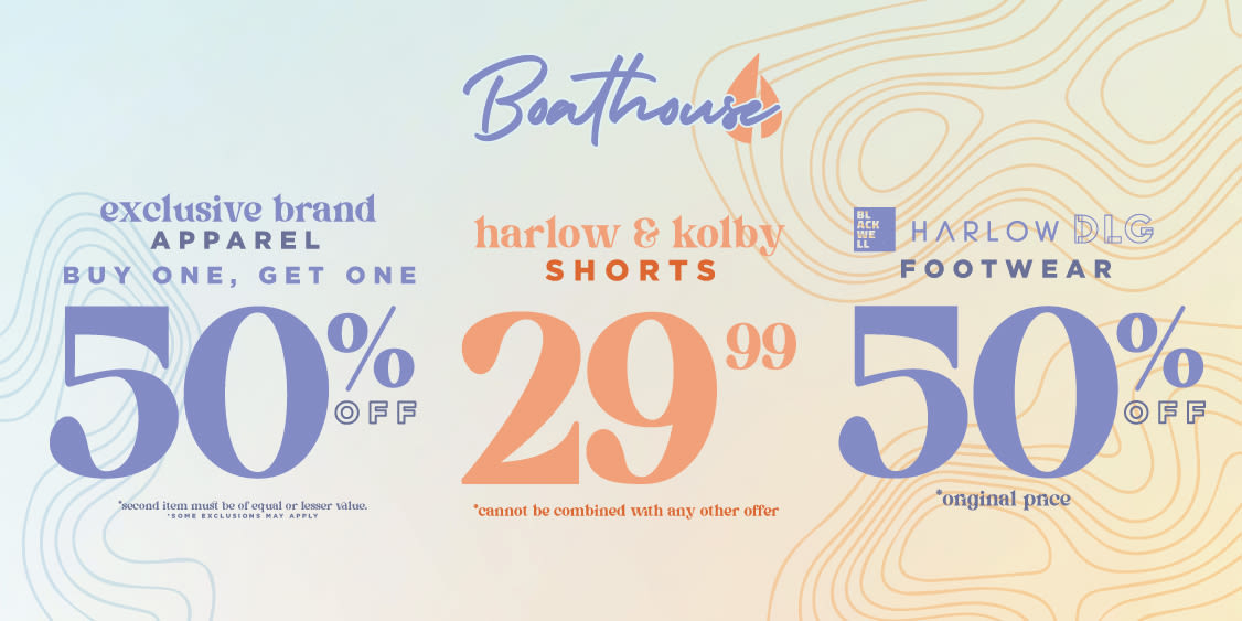 Buy one get the second item 50% on Harlow and Kolby  (1)