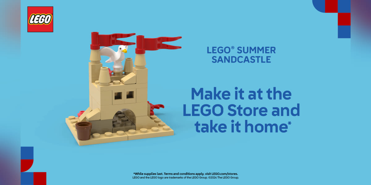Build a LEGO® Summer Sandcastle at The LEGO Store and take it home with you!