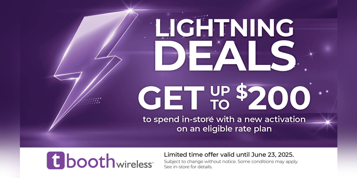 Lightning Deals: Get up to $200 to spend in-store*