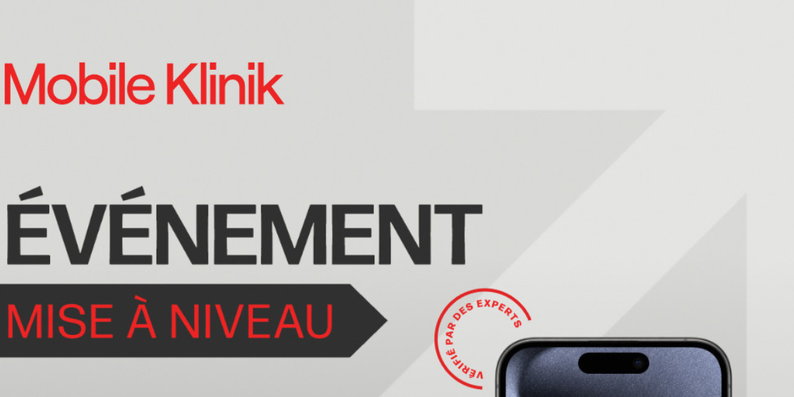 Événement Mise à niveau. Obtenez un iPhone 15 Pro remis en marché certifié à partir de 549 $.