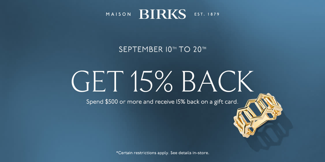 Get 15% back