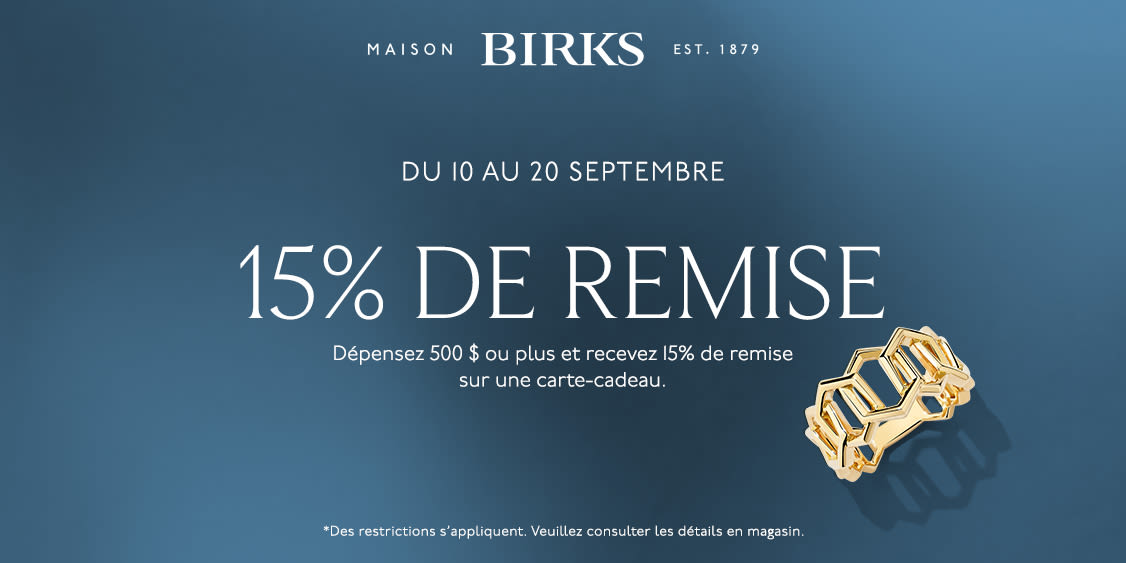 15% de remise