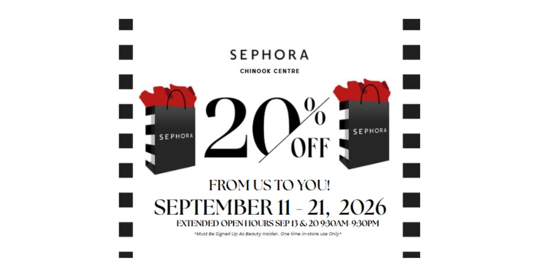 SEPHORA FRIENDS & FAMILY 20% OFF