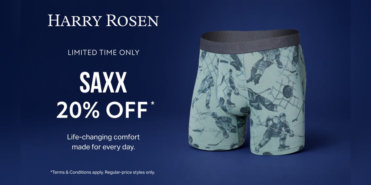 SAXX EXCLUSIVE: 20% Off
