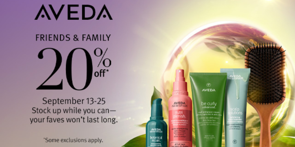 Aveda Favourites 20% Off Store Wide