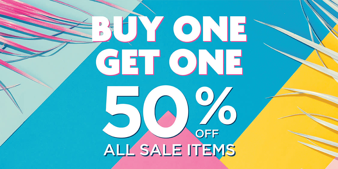 BOGO 50% OFF ALL SALES ITEMS