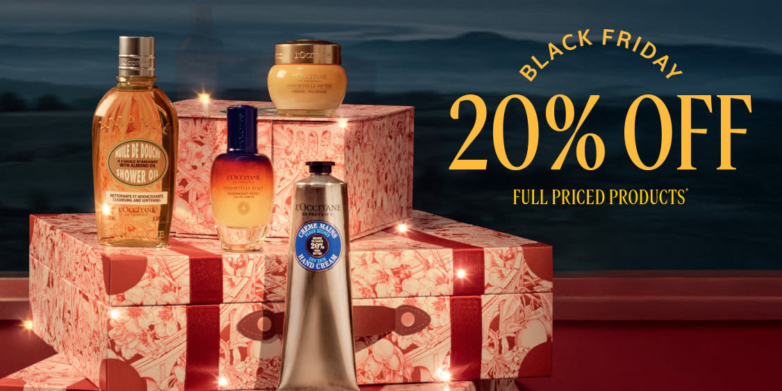 "BLACK FRIDAY" at L'Occitane Rideau - 20% OFF Full Price