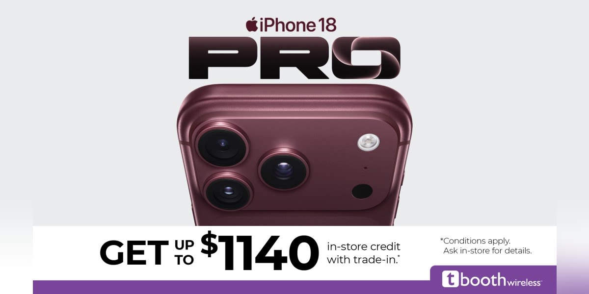 Get up to $1140 in-store credit with trade-in for the iPhone 18 Pro.*