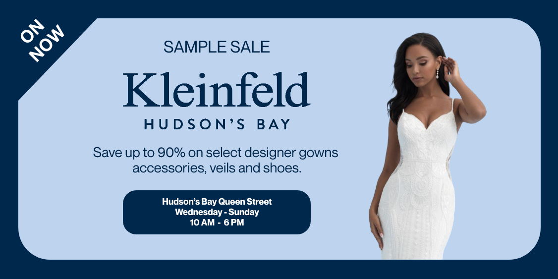 SAMPLE SALE AT KLEINFELD on NOW!