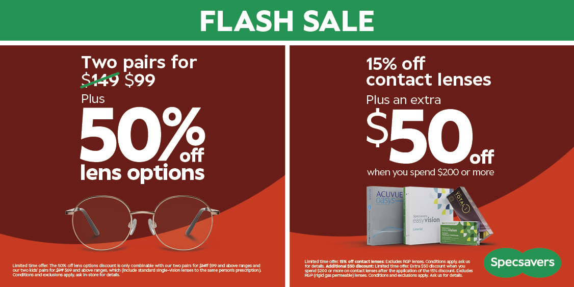 Specsavers - Flash Sale
