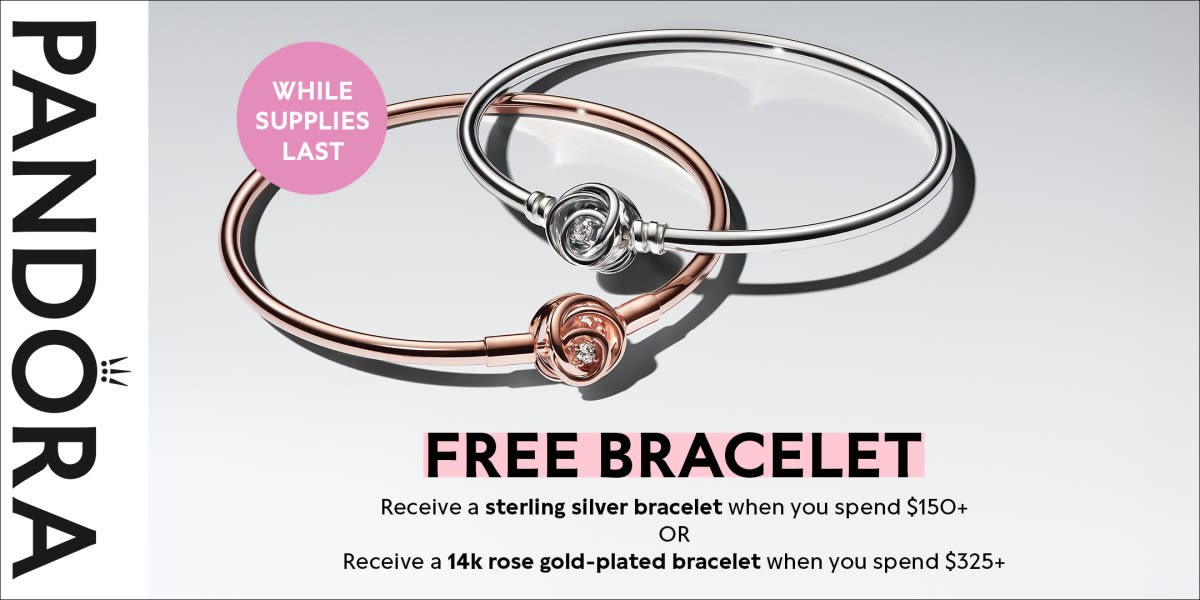 Receive a FREE Bracelet with your Pandora purchase! 