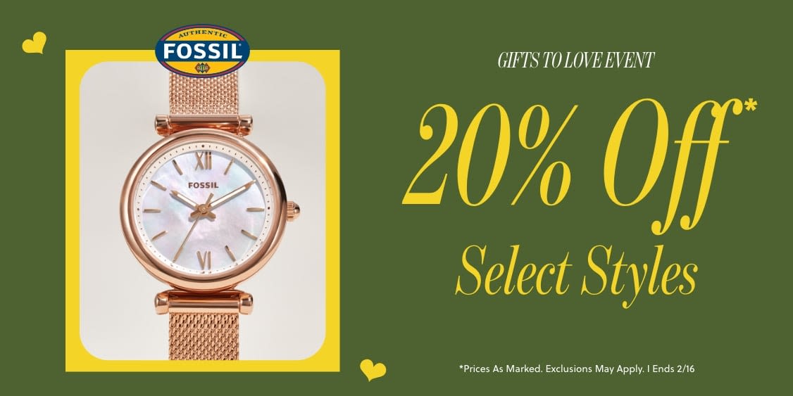 Valentine's Day 20% SHOP OFF 