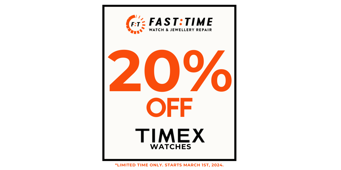 20% OFF TIMEX WATCHES