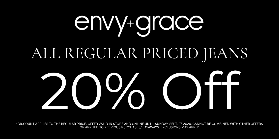 20% off regular priced jeans 💖