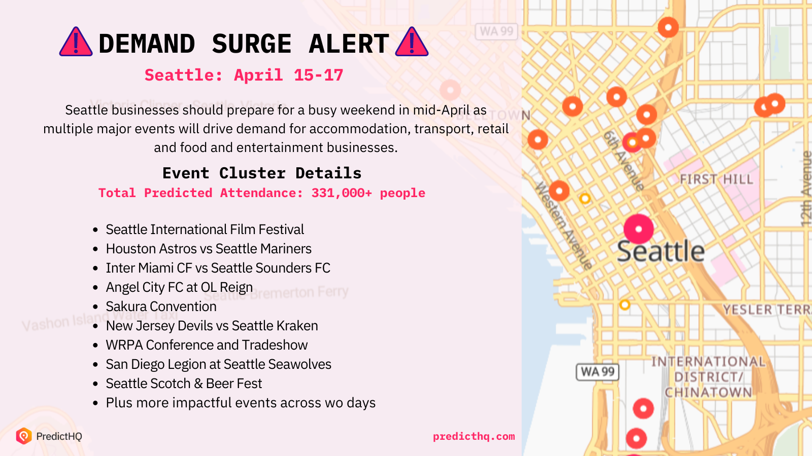 Upcoming events in Seattle April 2022: DSA