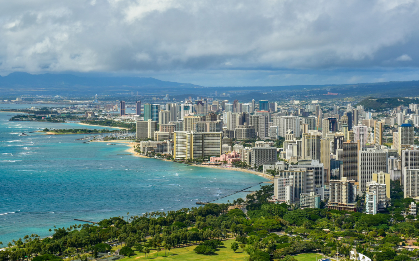Daytime skyline of Honolulu
