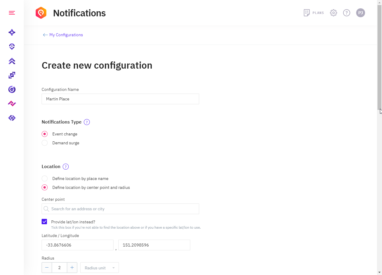 Notifications integration with Location Insights