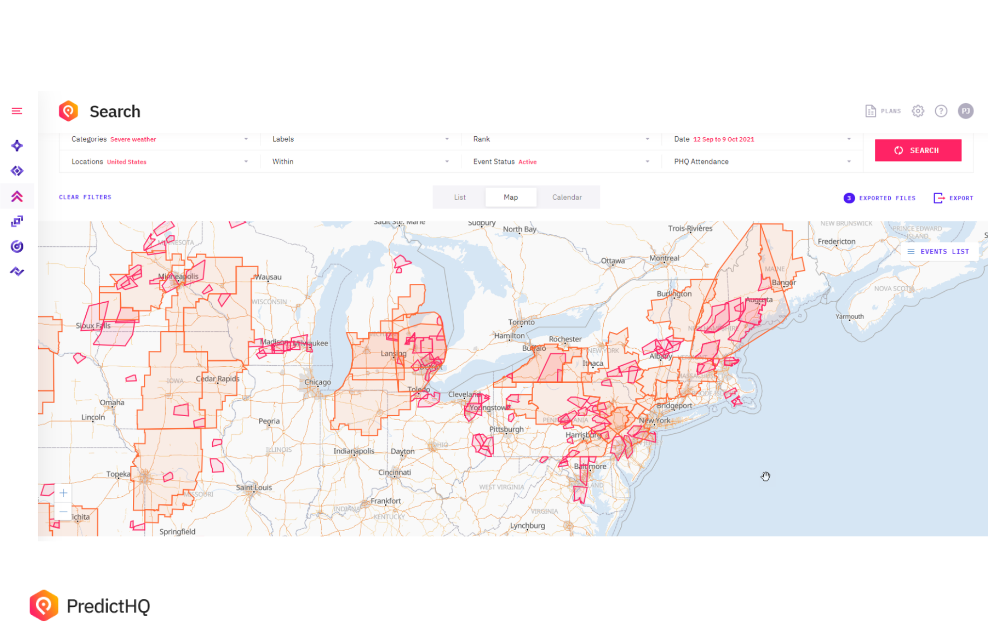 Polygons across USA