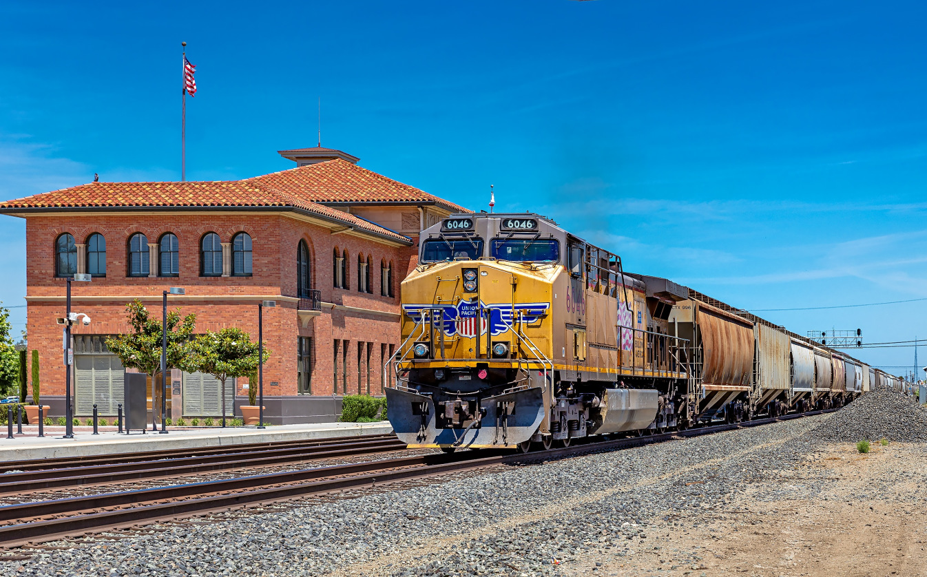 Stockton USA California train