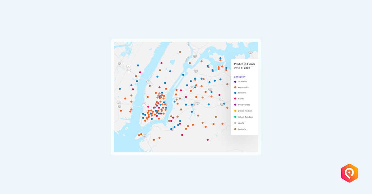 Using visualizations & BI tools with events - PredictHQ