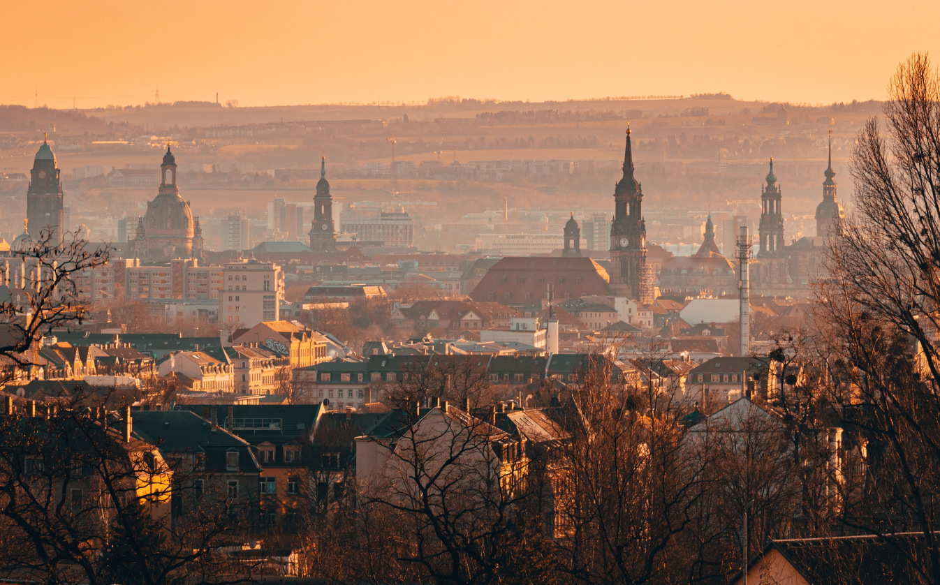 Dresden sunset view city