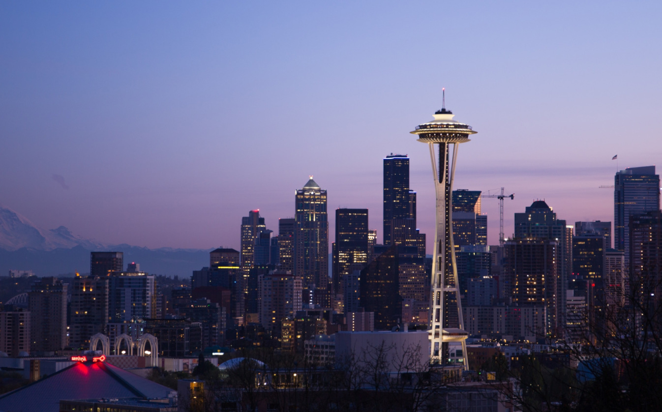 Skyline of downtown Seattle with the Space Needle