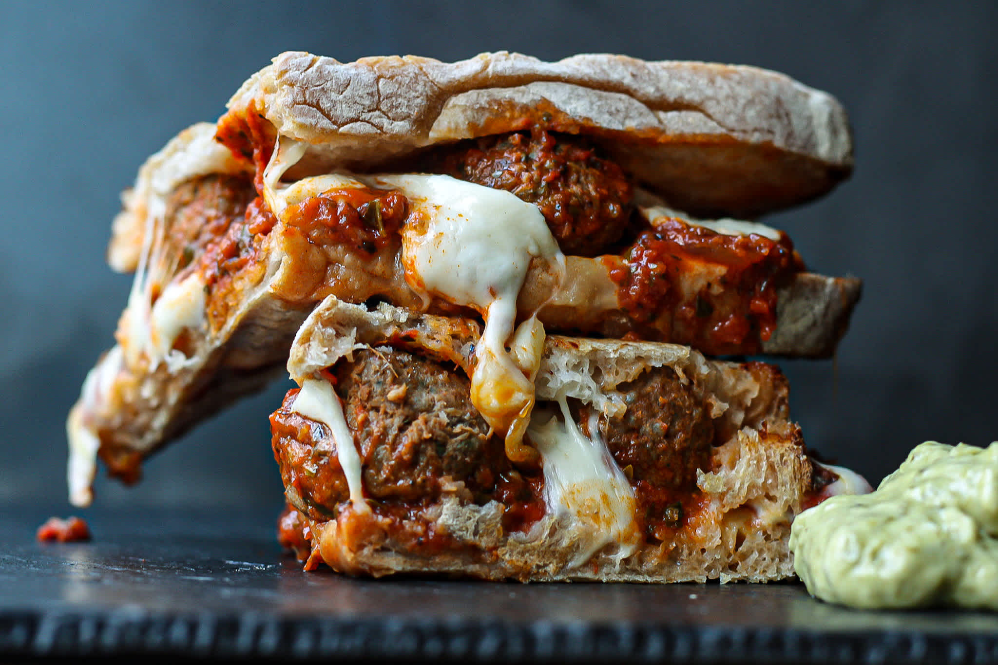 Meatball Hero Grilled Sandwich FoodSlut