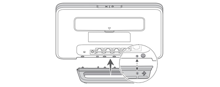 Mobilrouter Huawei B535 Guide Sätt fast sockel
